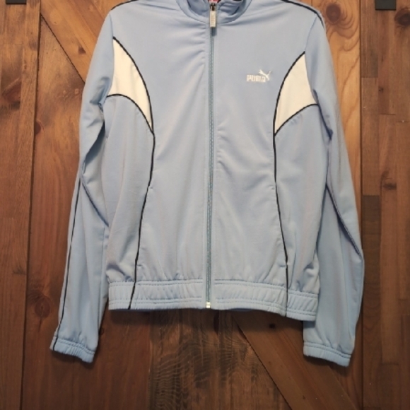 Puma Light Blue Track Jacket - Picture 1 of 6